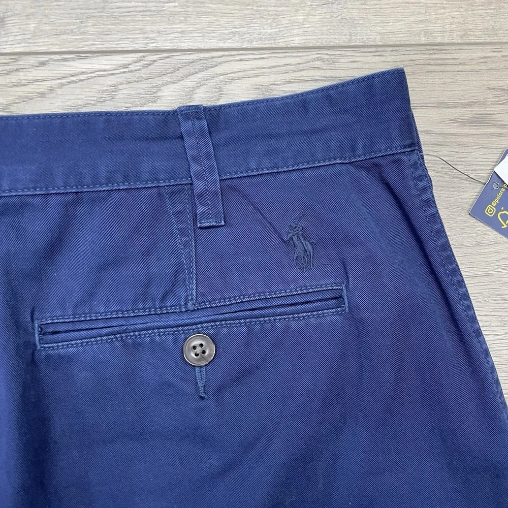 NWT Polo Ralph Lauren Relaxed Fit Blue Chino Shorts Men Sz 32 Prep Casual